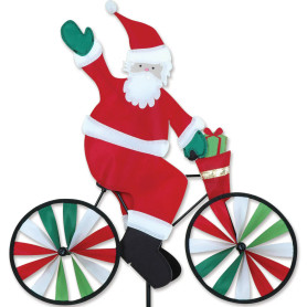 Eolienne décorative Bicyclette Père Noël