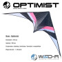 Cerf-volant acrobatique Rose Fluo WinD-R Optimist