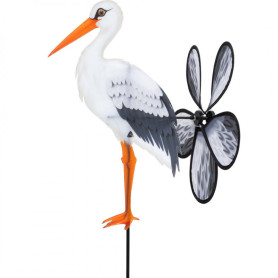 Invento HQ Spin Critter White Stork | Animated Garden Kinetic Spinner