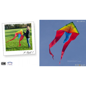 F-Tail Arc-en-ciel Cerf-volant monofil enfant