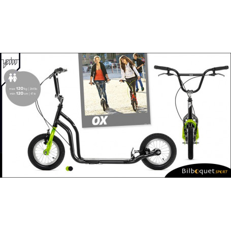 OX II Trottinette Fun pour ados/adultes - BLACK/GREEN