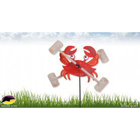 Éolienne Déco d'extérieur WhirliGig Crabe 30cm