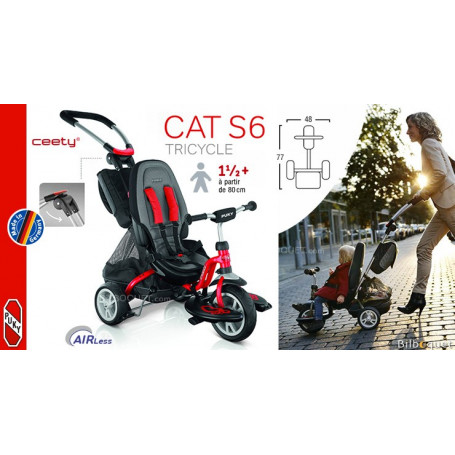 Tricycle Puky CAT S6 Ceety® - Rouge - Dès 18 mois