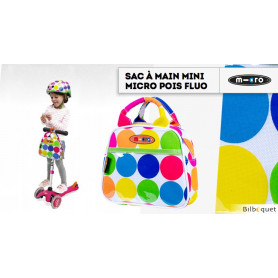 Sac à Main pour enfant Mini Micro Pois Fluo