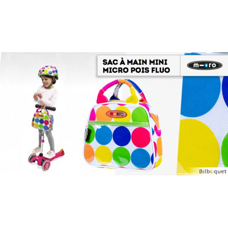 Sac à Main pour enfant Mini Micro Pois Fluo