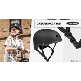 Casque enfant Noir Mat - Taille M