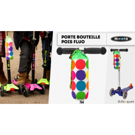Porte-bouteille pour trottinette - Motifs Pois Fluo