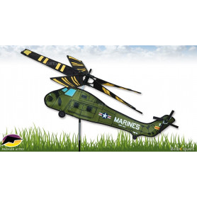 Éolienne de jardin Hélicoptère UH-34 Marine