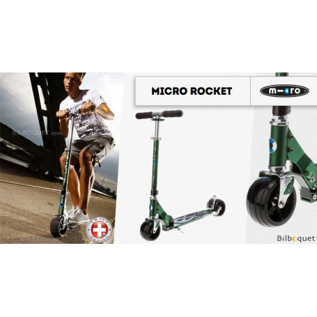 Trottinette Micro Rocket verte - Adulte