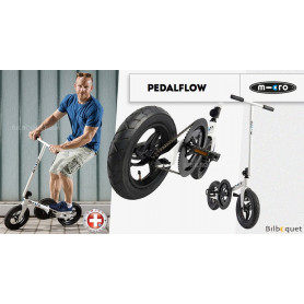 Micro Pedalflow Trottinette adulte - Blanc