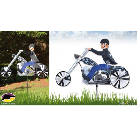 Éolienne décorative de jardin Moto Chopper 93cm