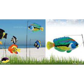 Swimming Fish Poisson Peacock Wrasse Déco d'extérieur